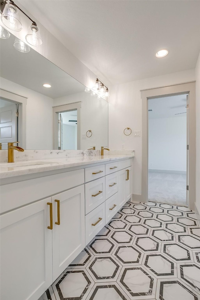 bathroom with vanity