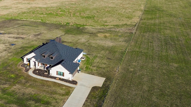 bird's eye view featuring a rural view