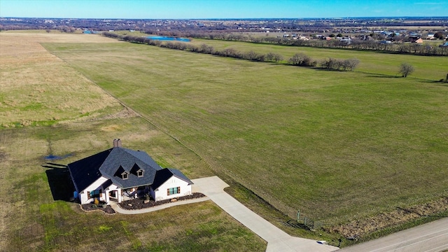 bird's eye view featuring a rural view