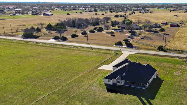 drone / aerial view featuring a rural view