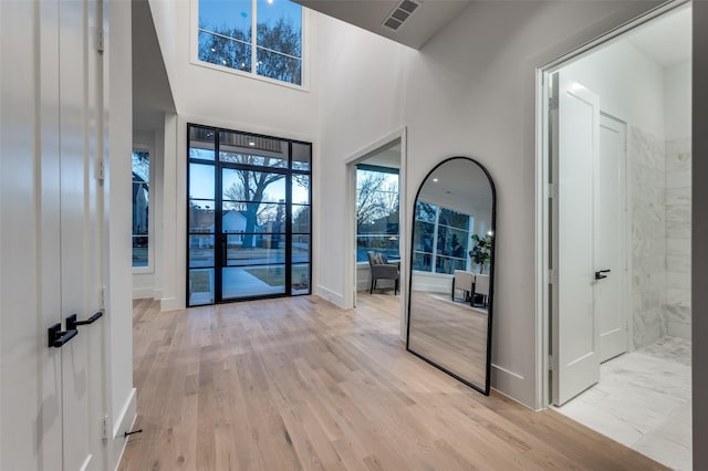 entryway featuring light hardwood / wood-style flooring