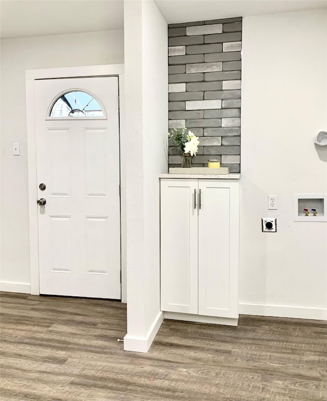 entrance foyer featuring hardwood / wood-style floors