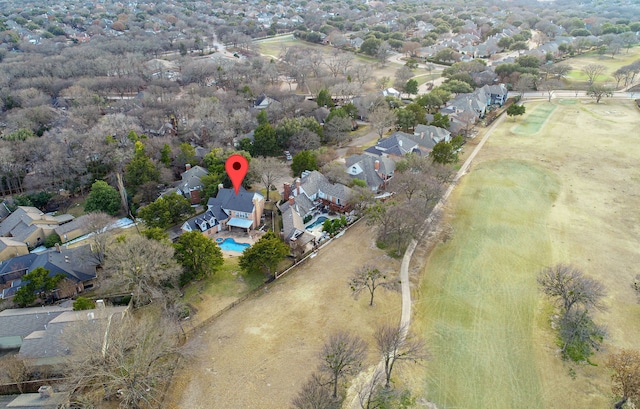 aerial view featuring a residential view