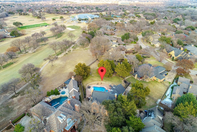 drone / aerial view with a residential view