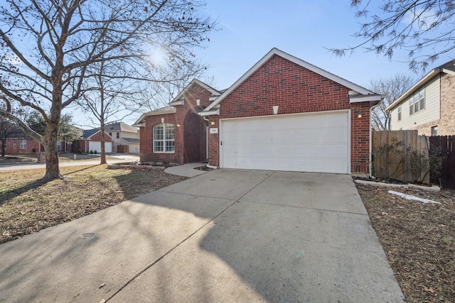 view of front facade with a garage