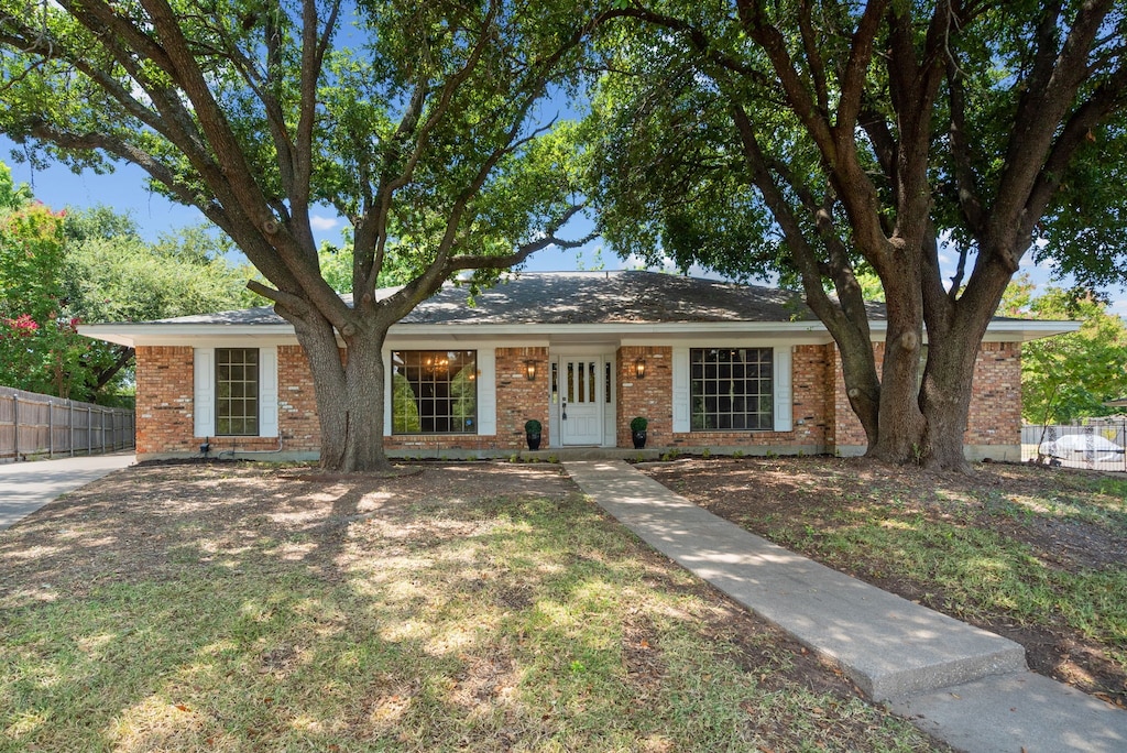 view of single story home