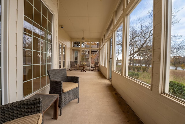 view of sunroom