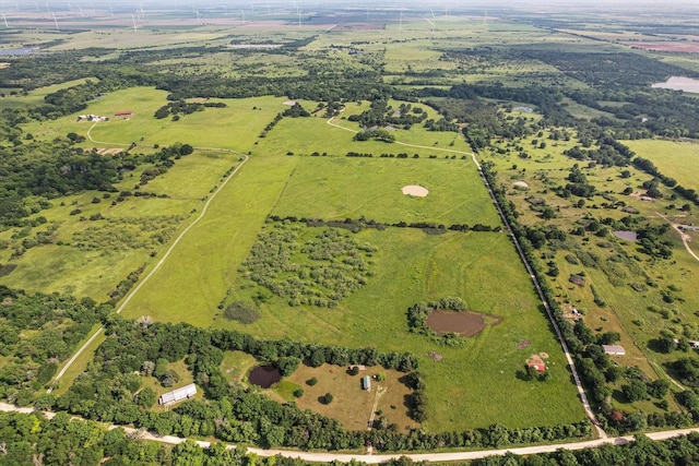 drone / aerial view featuring a rural view