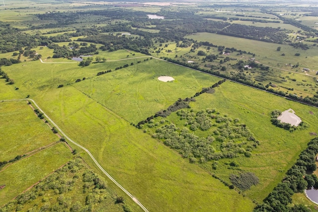 aerial view with a rural view