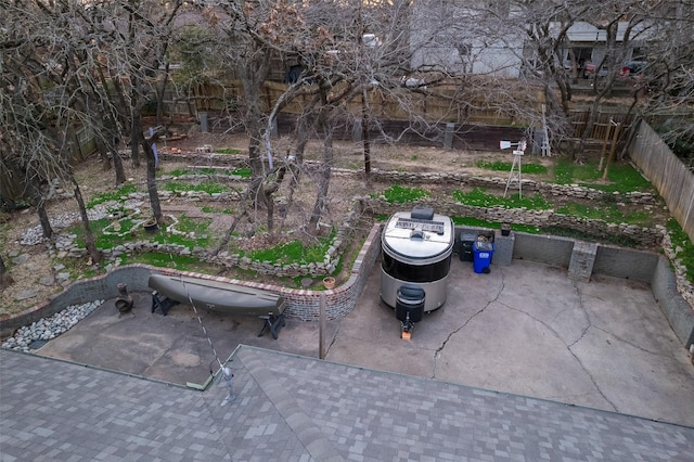 view of patio with area for grilling