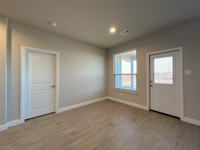 entryway featuring light wood-type flooring