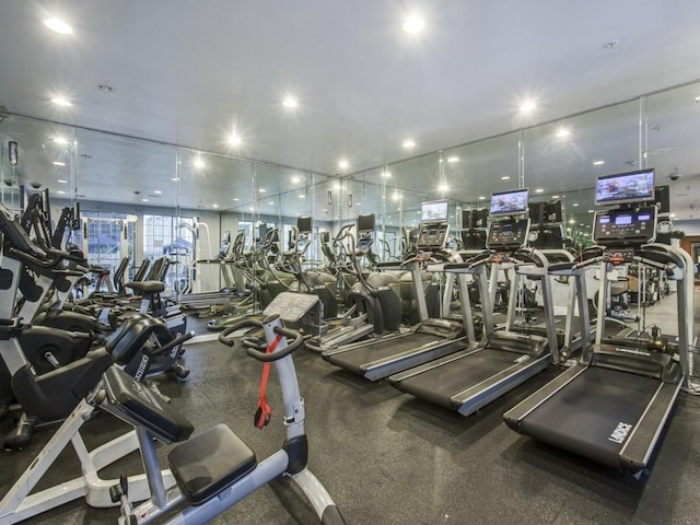 view of exercise room