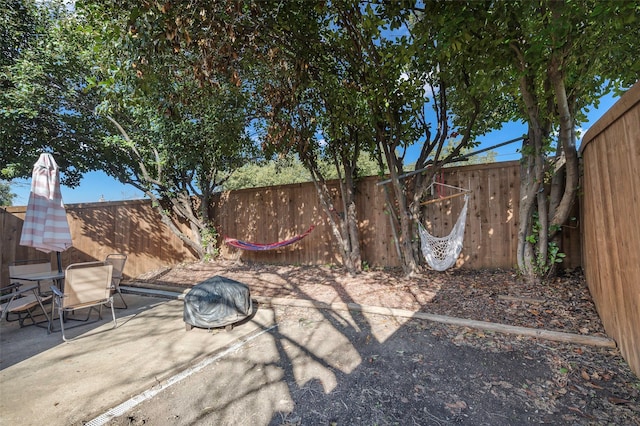 view of yard with a patio area