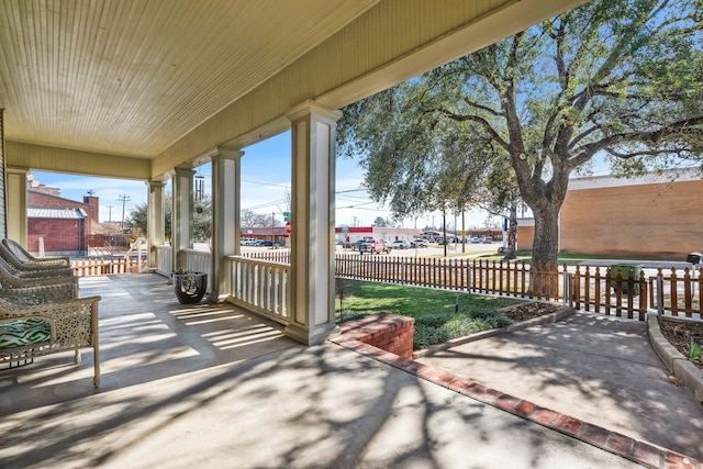 view of patio / terrace with covered porch