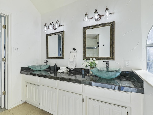 bathroom featuring vanity and tile patterned floors