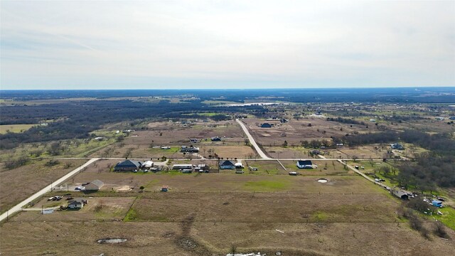 aerial view with a rural view