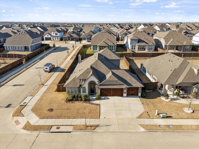 bird's eye view with a residential view