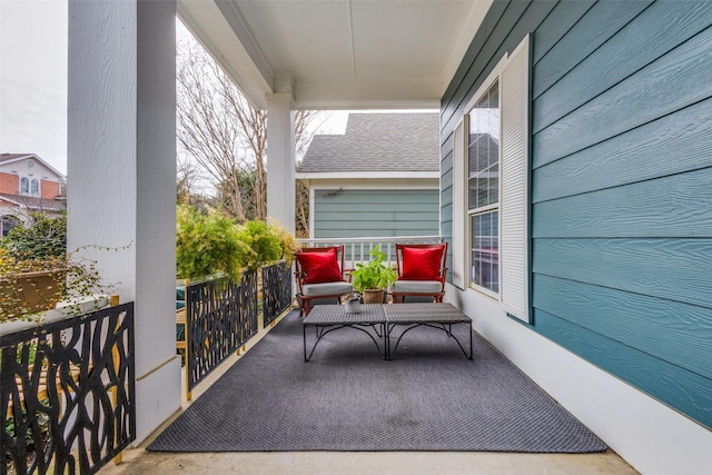 balcony with a porch