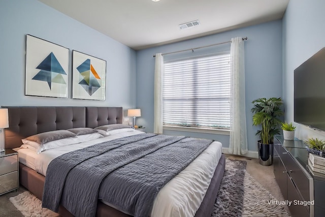 bedroom with carpet floors