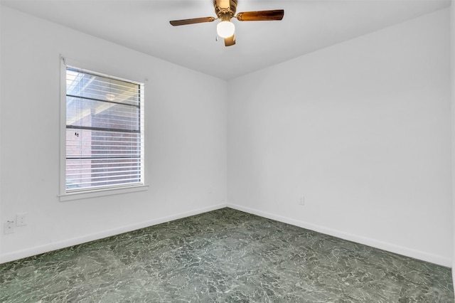 unfurnished room featuring ceiling fan