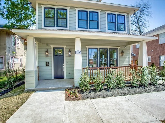 view of front of property with a porch