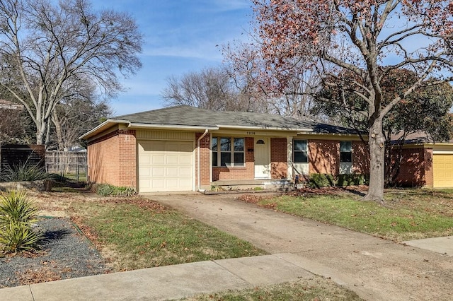 ranch-style home with a garage