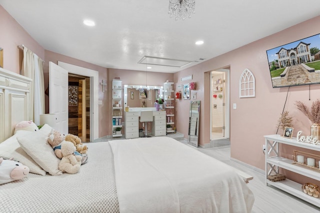 bedroom with ensuite bathroom