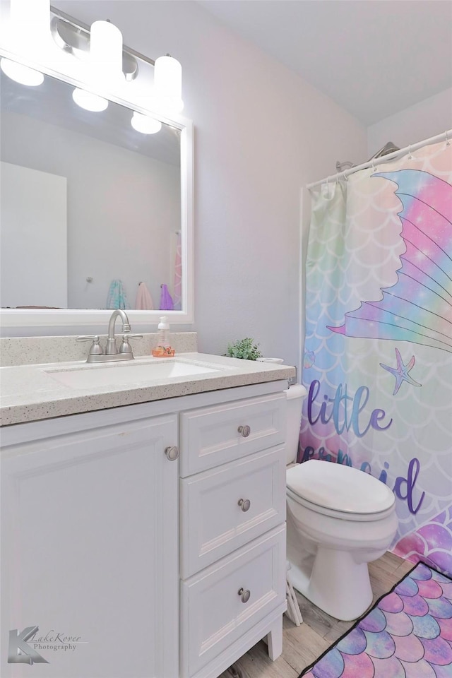 bathroom featuring toilet and vanity