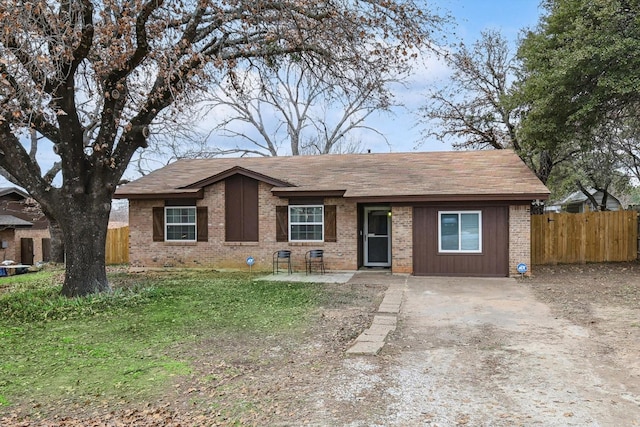 view of ranch-style home