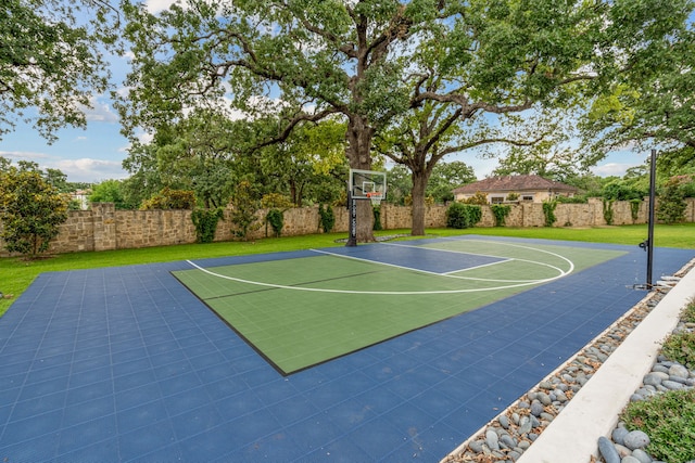 view of basketball court