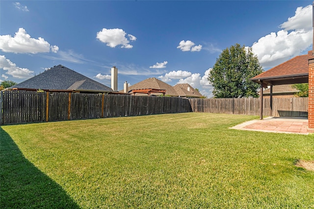 view of yard featuring a patio