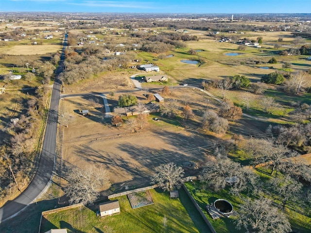 bird's eye view featuring a rural view