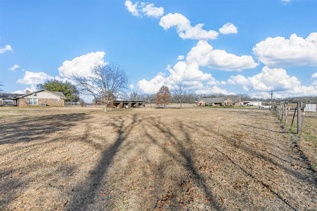 view of yard featuring a rural view