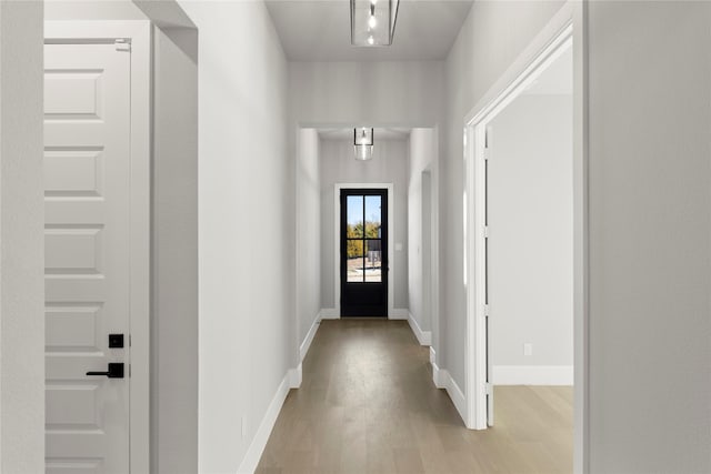 interior space with light wood-type flooring