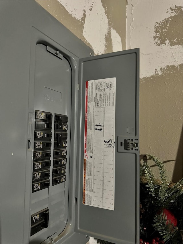 utility room featuring electric panel