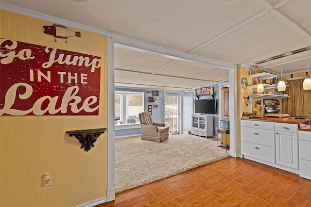 interior space featuring hardwood / wood-style flooring