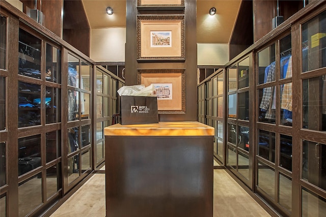 wine cellar featuring french doors