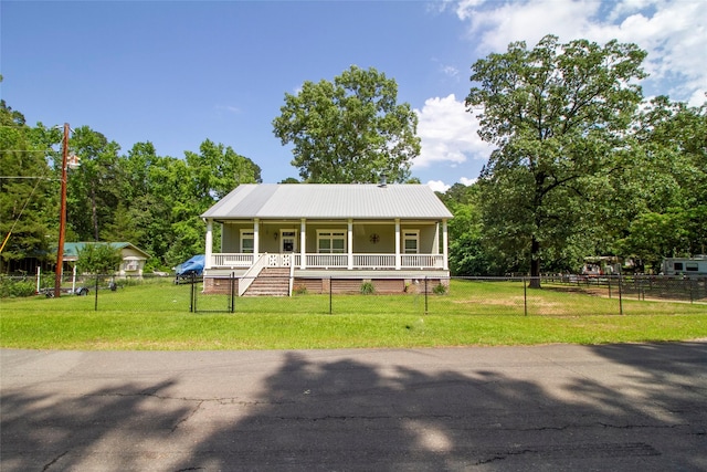 4201 Linda Ln, Shreveport, LA 71107 - view of front of home featuring covered porch and metal roof