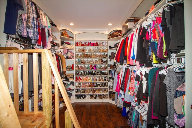 4201 Linda Ln, Shreveport, LA 71107 - walk in closet with wood finished floors