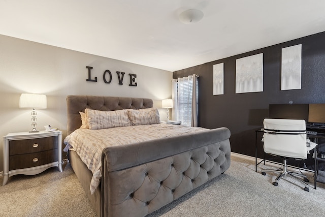 view of carpeted bedroom