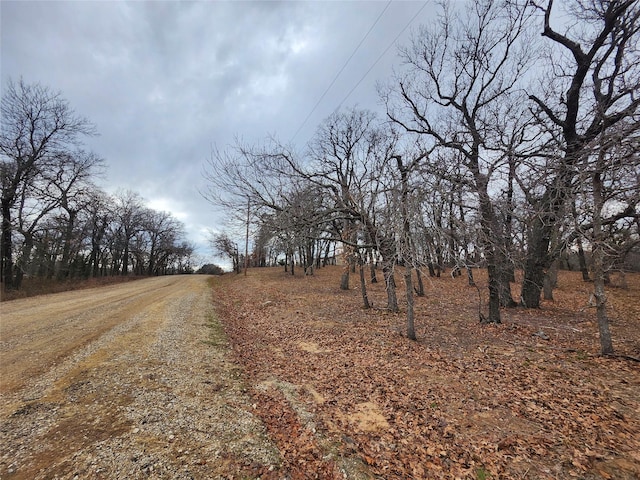 view of street with a rural view