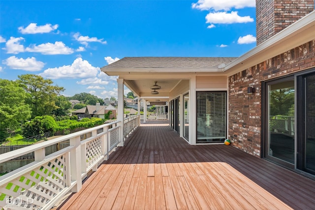 view of wooden terrace