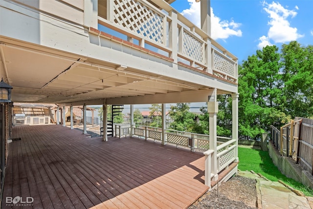 view of wooden deck