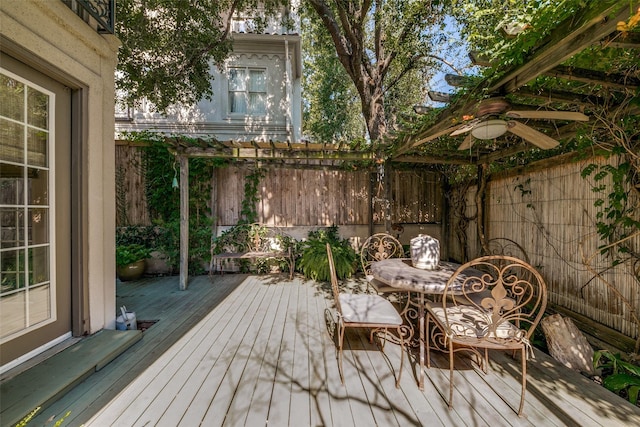 view of wooden terrace