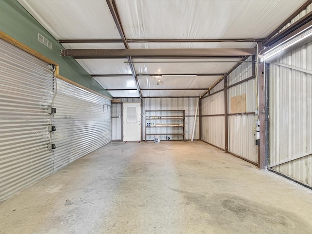 garage with visible vents