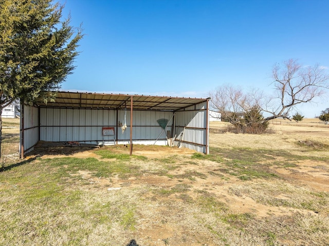 view of pole building featuring a detached carport