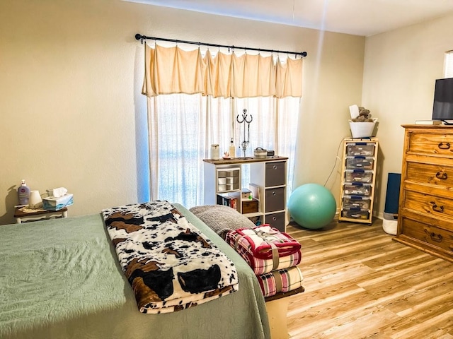 bedroom featuring hardwood / wood-style floors