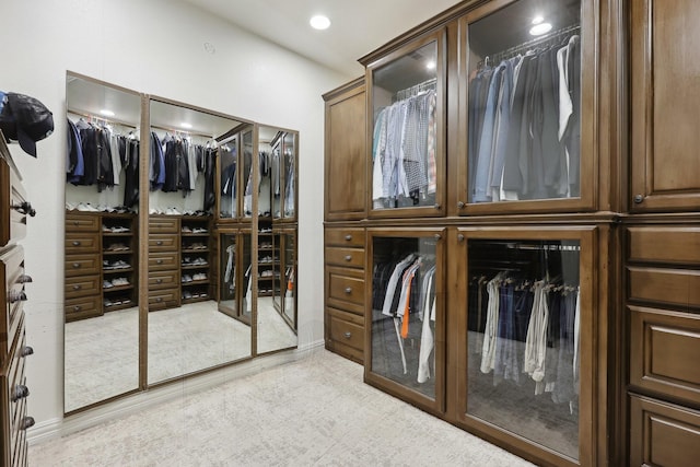 view of walk in closet