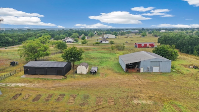 bird's eye view featuring a rural view