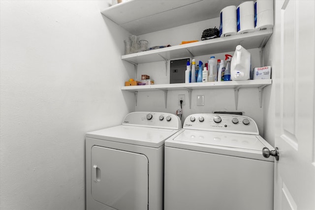 laundry room with separate washer and dryer